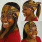 South Africa Flag Neck Gaiter Tribal Africa Heritage - Wildlife Silhouettes in Earthy TS04