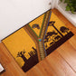 South Africa Flag Rubber Doormat Tribal Africa Heritage - Wildlife Silhouettes in Earthy