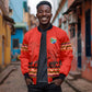 Wildlife South Africa Bomber Jacket Tribal Pattern National Flag Safari Silhouettes