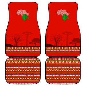 Wildlife South Africa Car Mats Tribal Pattern National Flag Safari Silhouettes