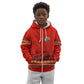 Wildlife South Africa Kid Hoodie Tribal Pattern National Flag Safari Silhouettes
