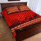 Wildlife South Africa Quilt Bed Set Tribal Pattern National Flag Safari Silhouettes
