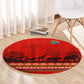 Wildlife South Africa Round Carpet Tribal Pattern National Flag Safari Silhouettes