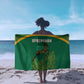 South Africa Springboks Sarong with Tribal Antelope Design and Floral Accents