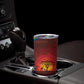 African Sunset Tumbler Cup Tribal Pattern Continent Silhouette - Rainbow Arc Safari Scene