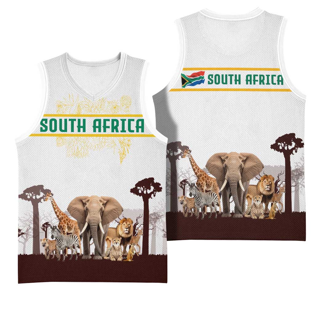 South Africa Wildlife Pride Basketball Jersey Big Five Animals TS04