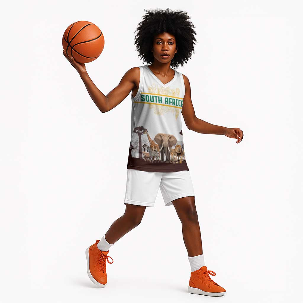 South Africa Wildlife Pride Basketball Jersey Big Five Animals TS04