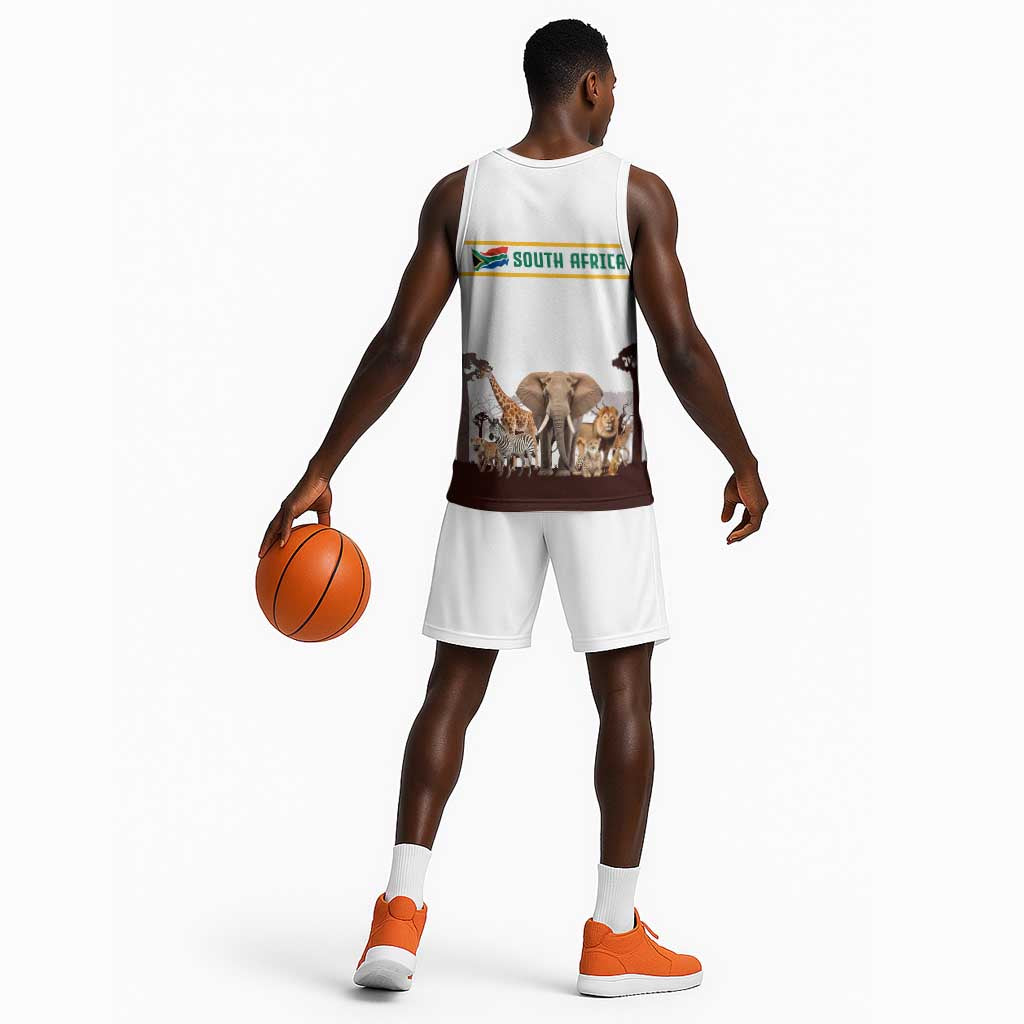 South Africa Wildlife Pride Basketball Jersey Big Five Animals TS04