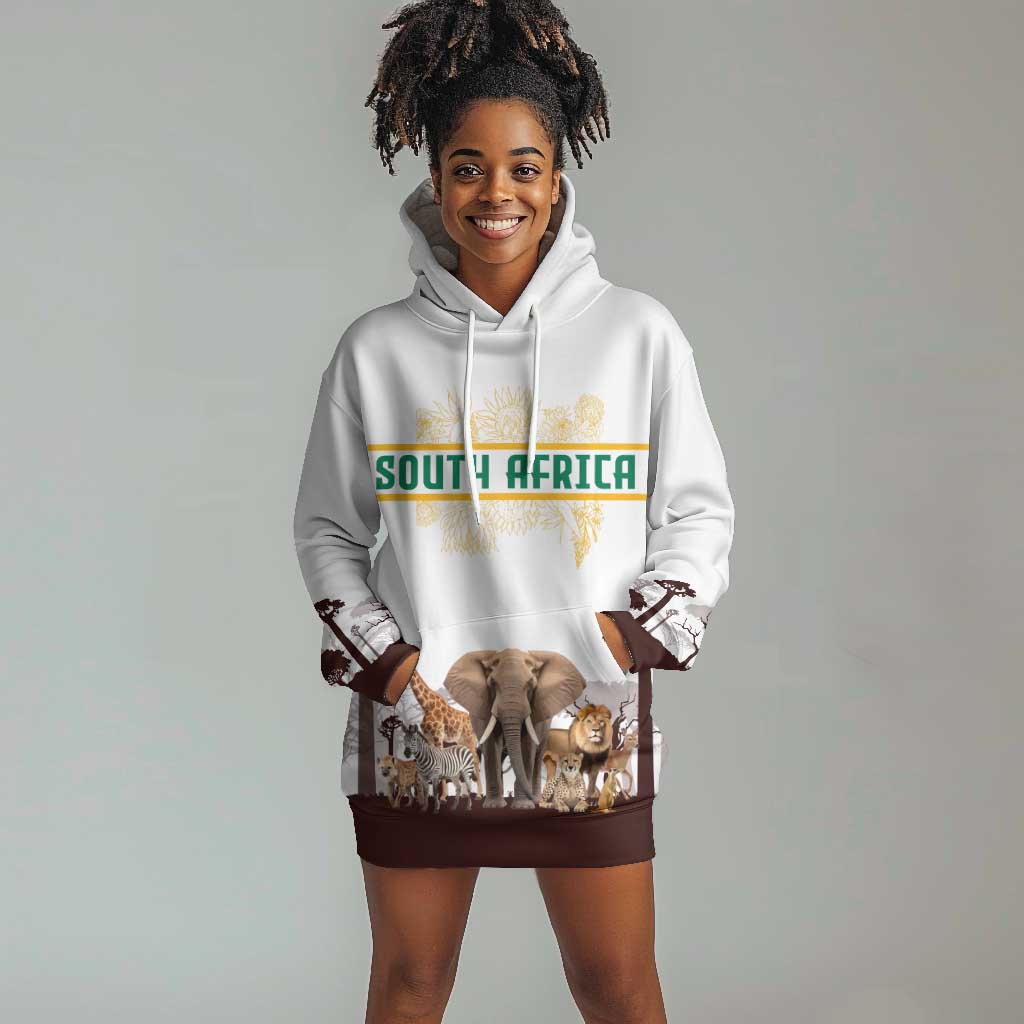 South Africa Wildlife Pride Hoodie Dress Big Five Animals