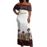 South Africa Wildlife Pride Off Shoulder Maxi Dress Big Five Animals