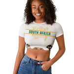 South Africa Wildlife Pride Raglan Cropped T shirt Big Five Animals