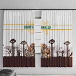 South Africa Wildlife Pride Window Curtain Big Five Animals