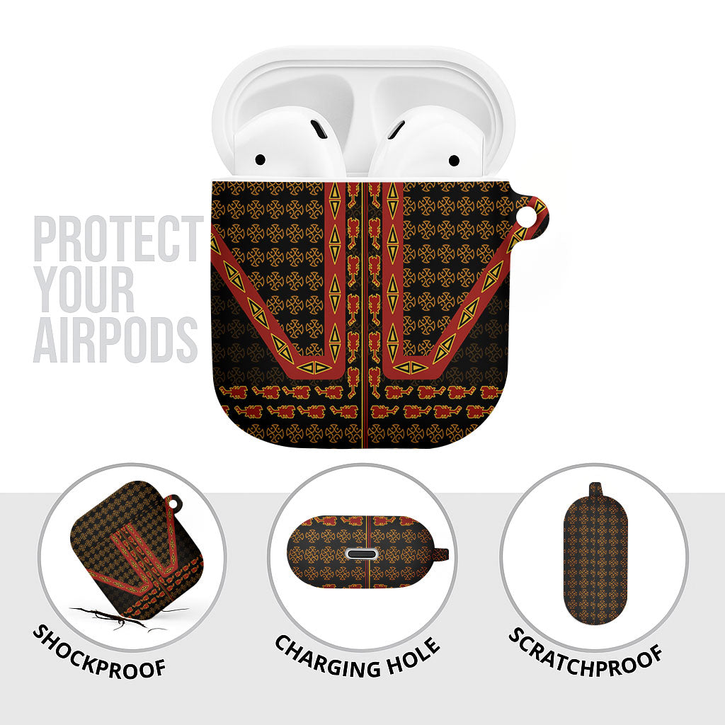 Cameroon Toghu Heritage AirPods Case Traditional Bamenda Pattern In African