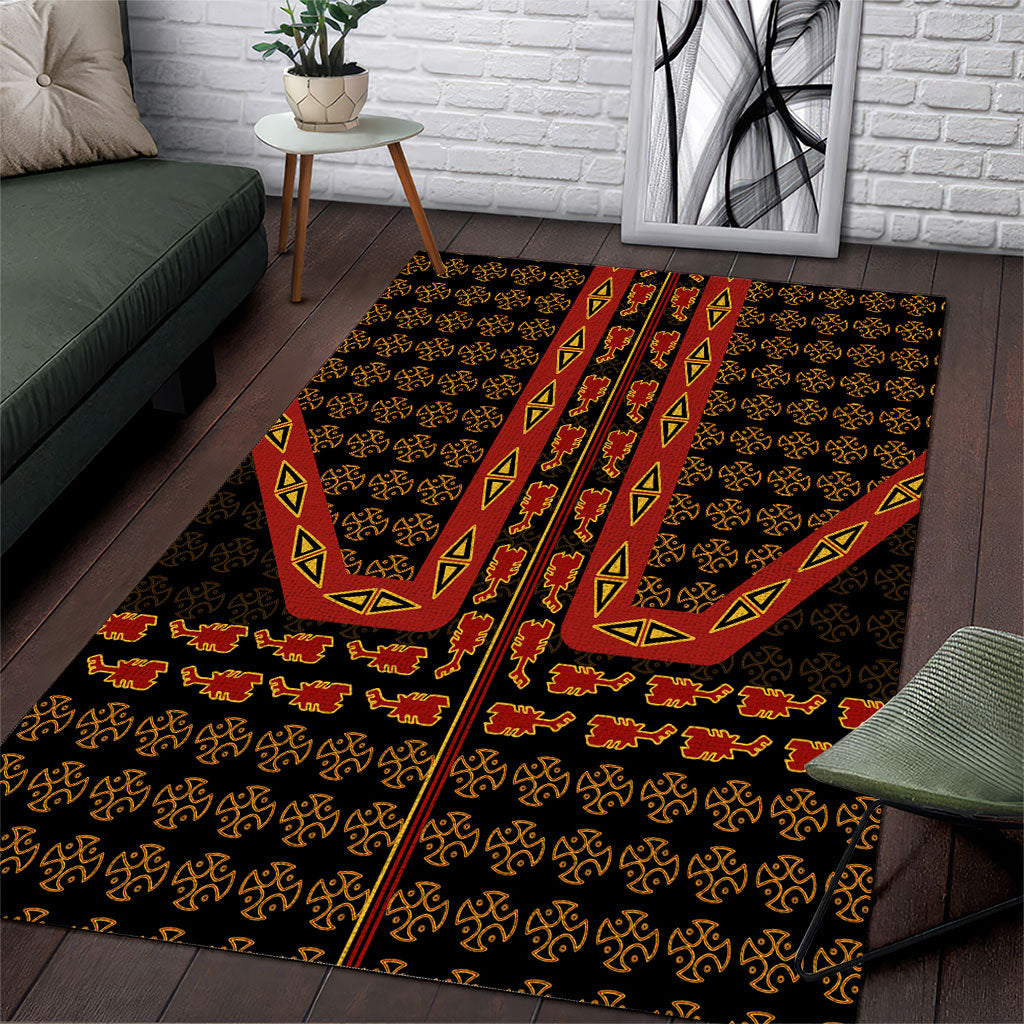 Cameroon Toghu Heritage Area Rug Traditional Bamenda Pattern In African