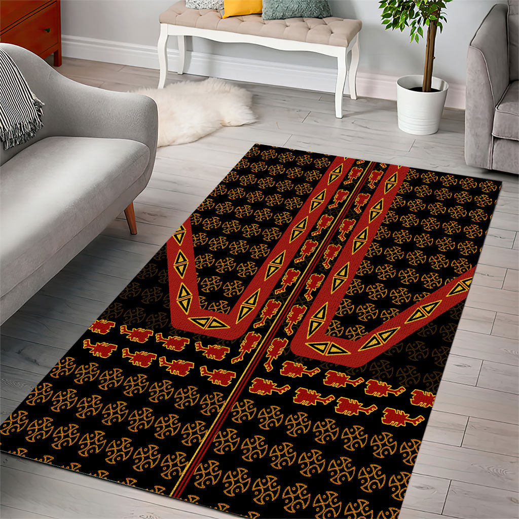 Cameroon Toghu Heritage Area Rug Traditional Bamenda Pattern In African