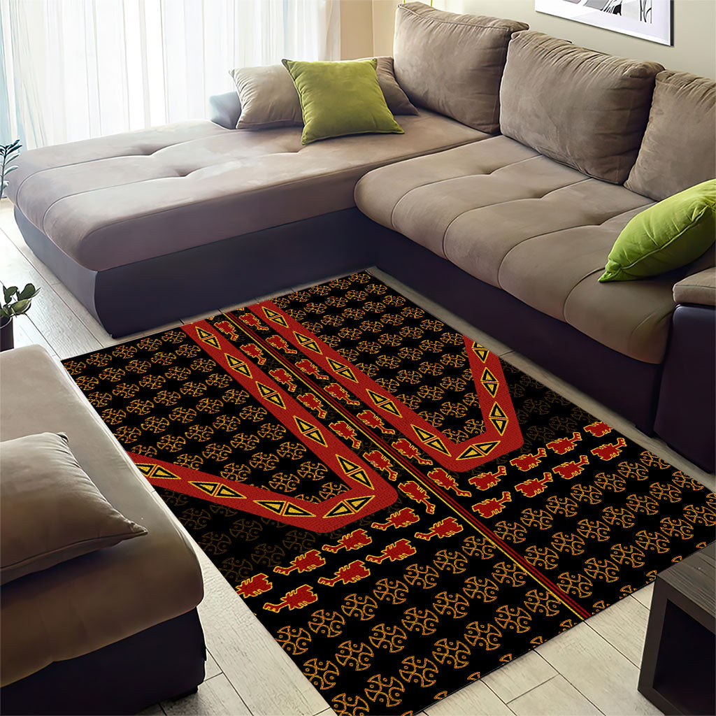 Cameroon Toghu Heritage Area Rug Traditional Bamenda Pattern In African