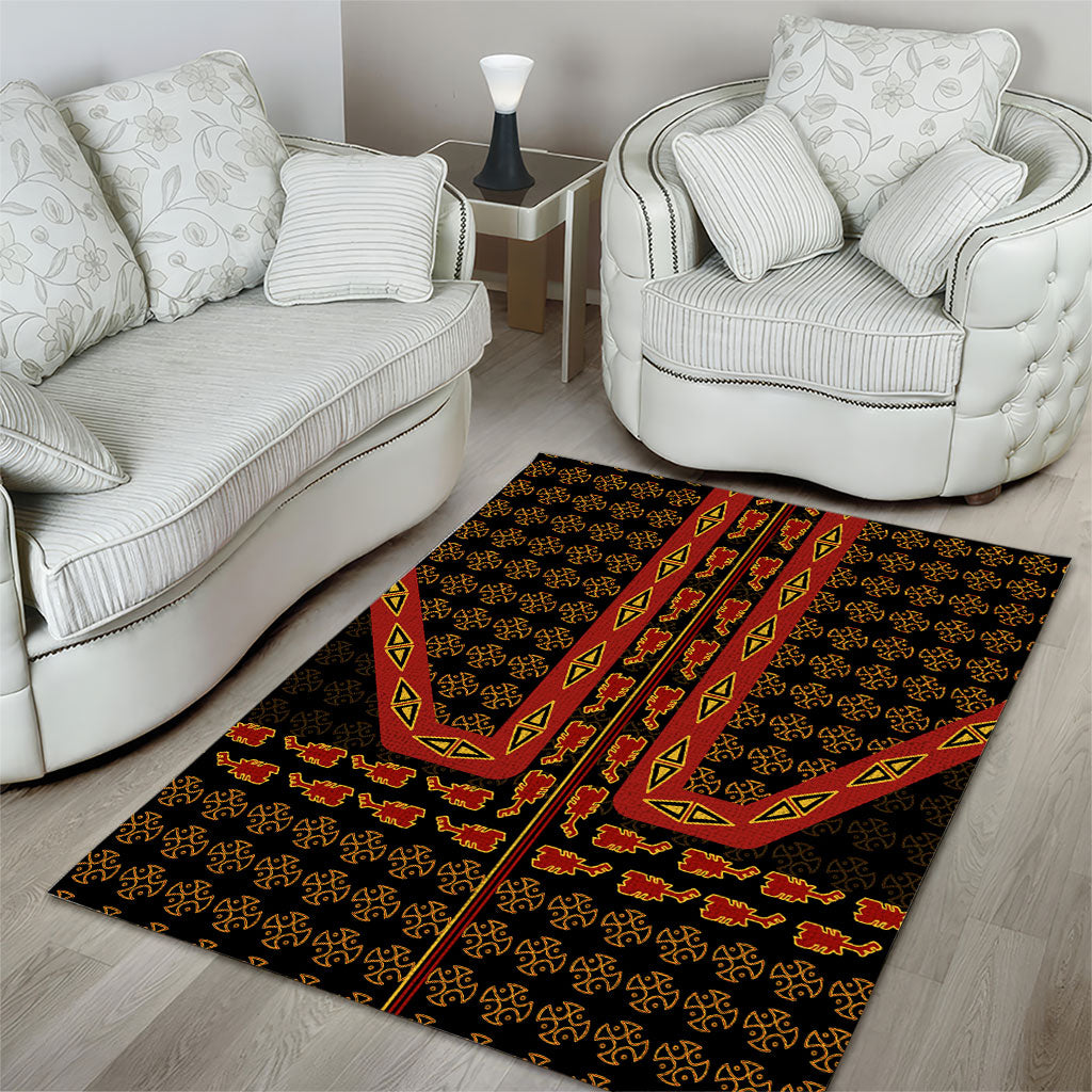 Cameroon Toghu Heritage Area Rug Traditional Bamenda Pattern In African