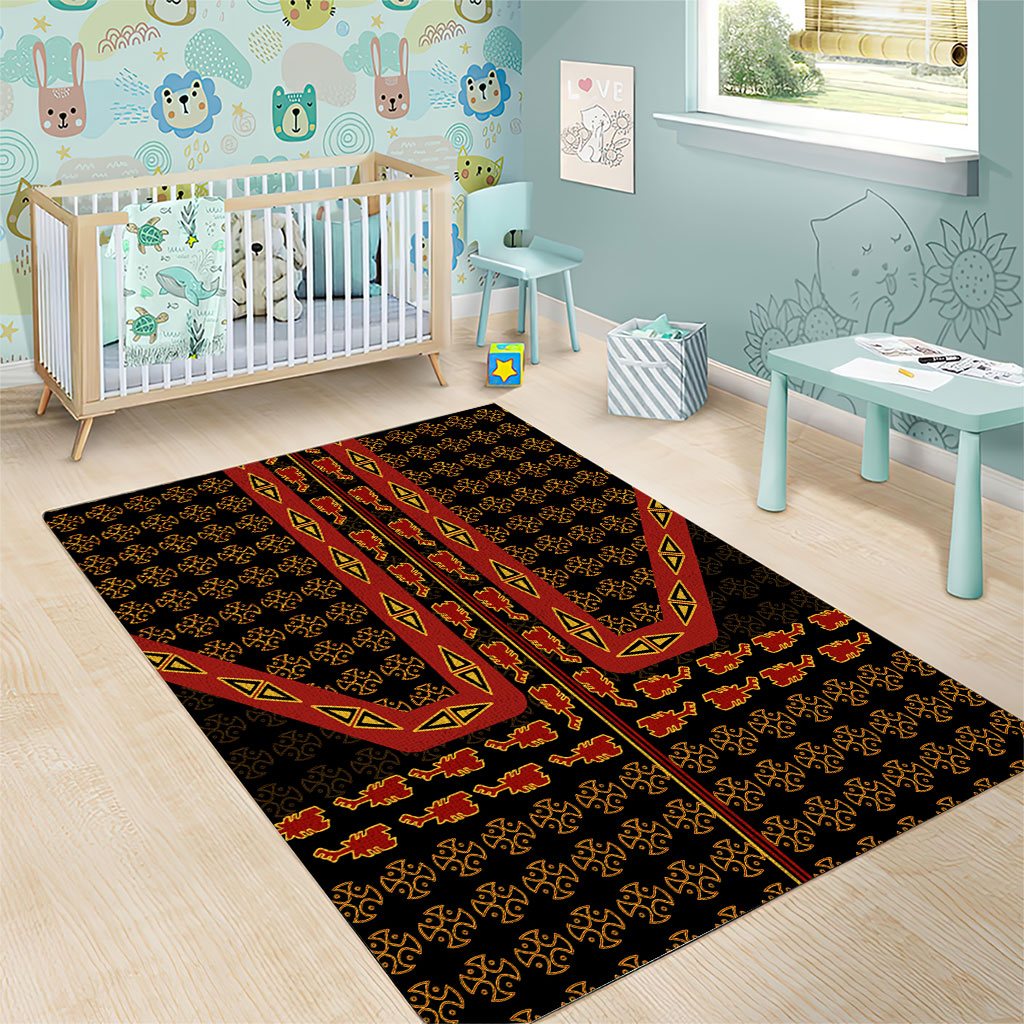 Cameroon Toghu Heritage Area Rug Traditional Bamenda Pattern In African