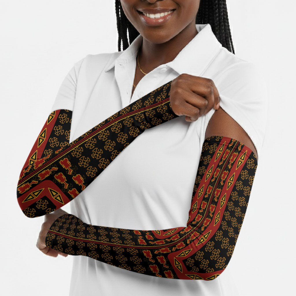 Cameroon Toghu Heritage Arm Sleeves Traditional Bamenda Pattern In African