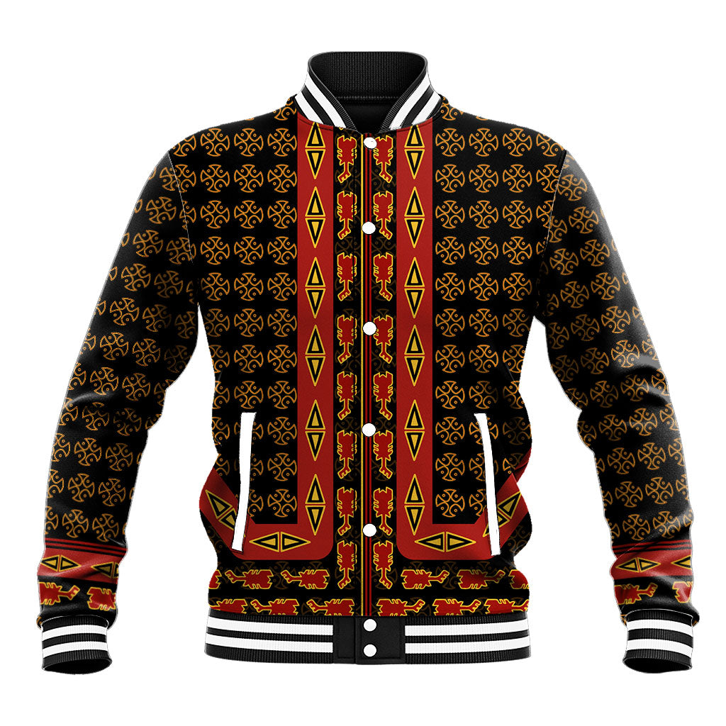 Cameroon Toghu Heritage Baseball Jacket Traditional Bamenda Pattern In African