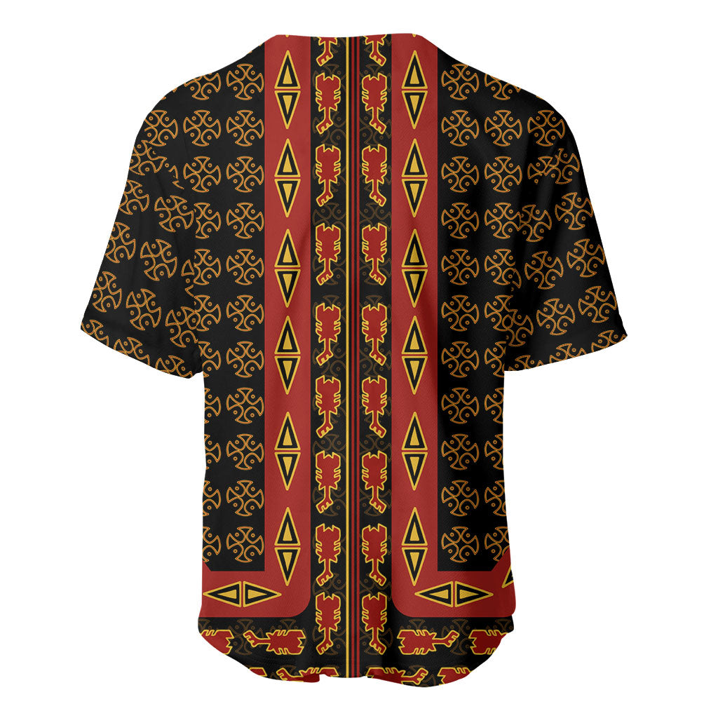 Cameroon Toghu Heritage Baseball Jersey Traditional Bamenda Pattern In African