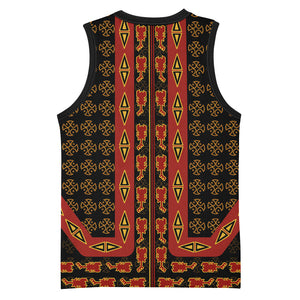 Cameroon Toghu Heritage Basketball Jersey Traditional Bamenda Pattern In African