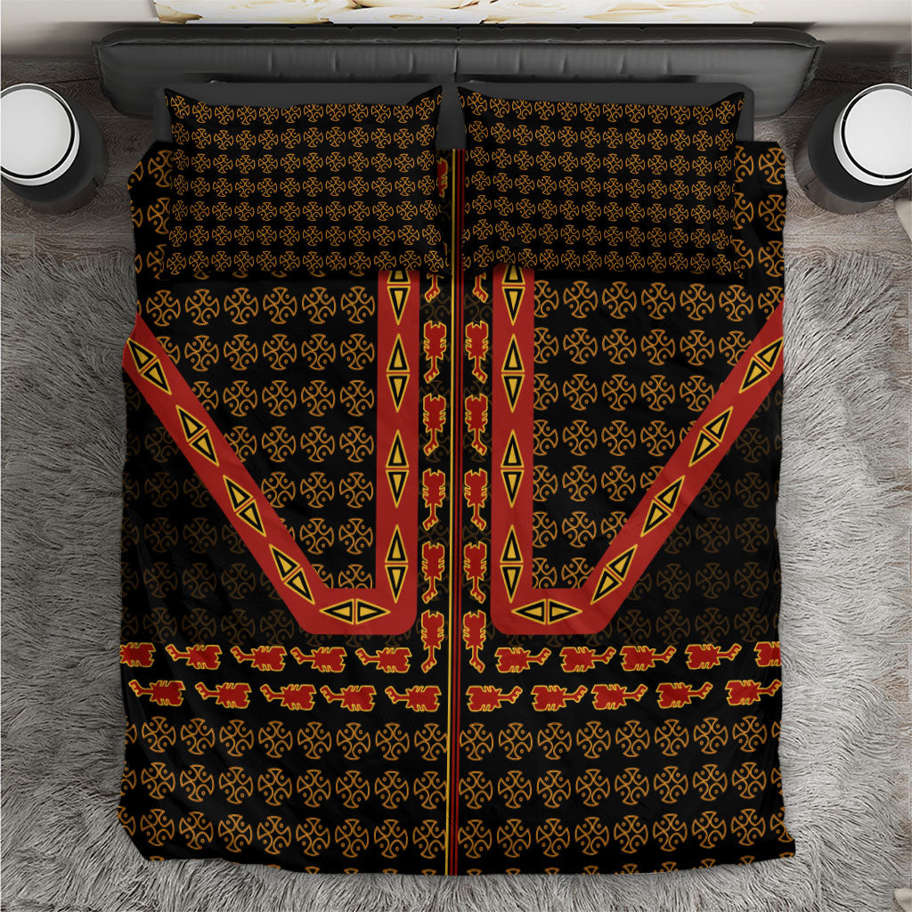 Cameroon Toghu Heritage Bedding Set Traditional Bamenda Pattern In African