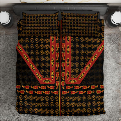 Cameroon Toghu Heritage Bedding Set Traditional Bamenda Pattern In African