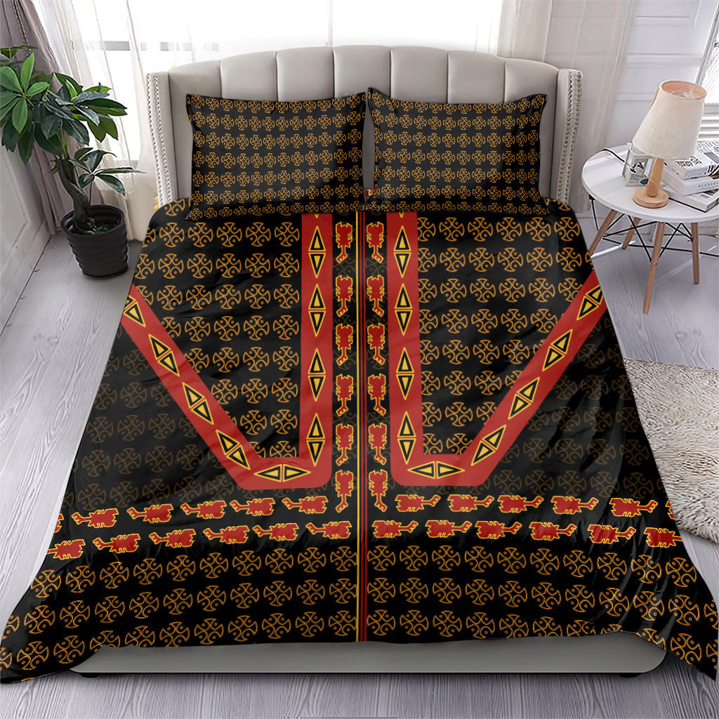 Cameroon Toghu Heritage Bedding Set Traditional Bamenda Pattern In African