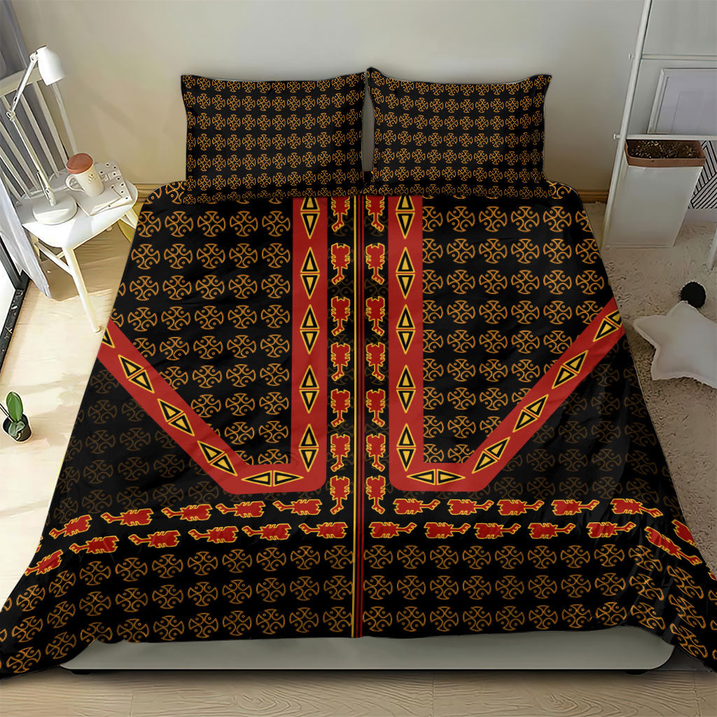 Cameroon Toghu Heritage Bedding Set Traditional Bamenda Pattern In African