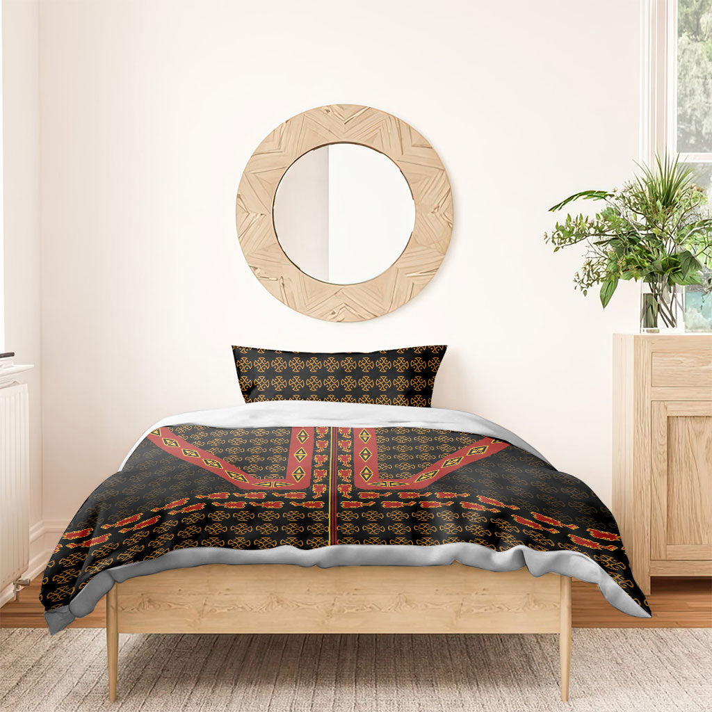 Cameroon Toghu Heritage Bedding Set Traditional Bamenda Pattern In African