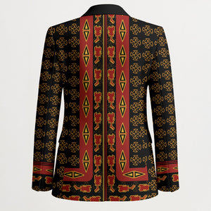 Cameroon Toghu Heritage Blazer Traditional Bamenda Pattern In African