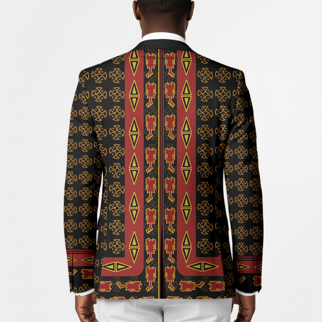 Cameroon Toghu Heritage Blazer Traditional Bamenda Pattern In African