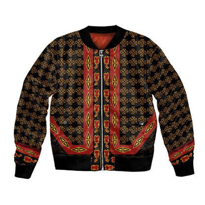 Cameroon Toghu Heritage Bomber Jacket Traditional Bamenda Pattern In African