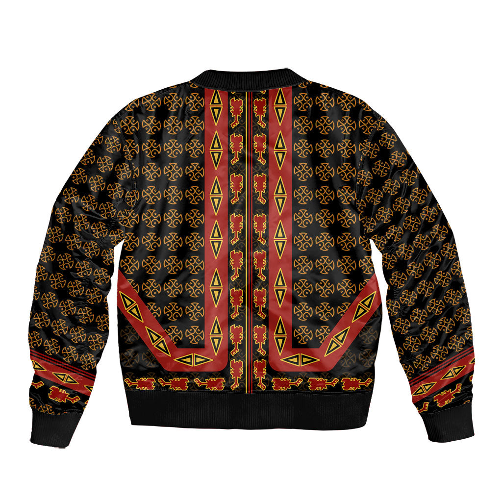 Cameroon Toghu Heritage Bomber Jacket Traditional Bamenda Pattern In African
