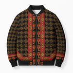 Cameroon Toghu Heritage Bomber Puffer Jacket Traditional Bamenda Pattern In African