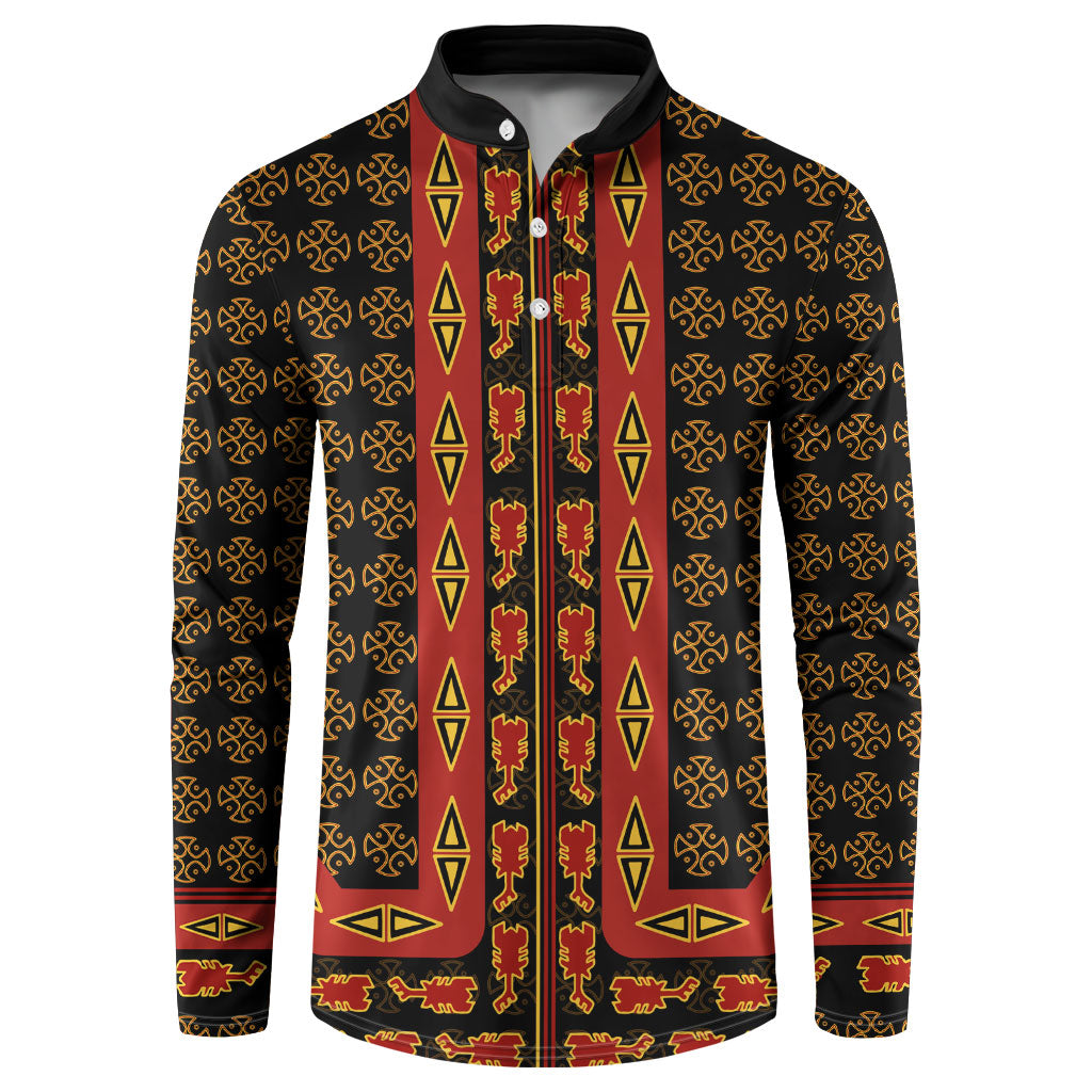 Cameroon Toghu Heritage Button Sweatshirt Traditional Bamenda Pattern In African