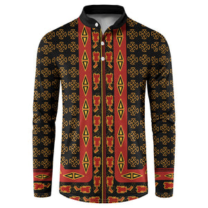 Cameroon Toghu Heritage Button Sweatshirt Traditional Bamenda Pattern In African