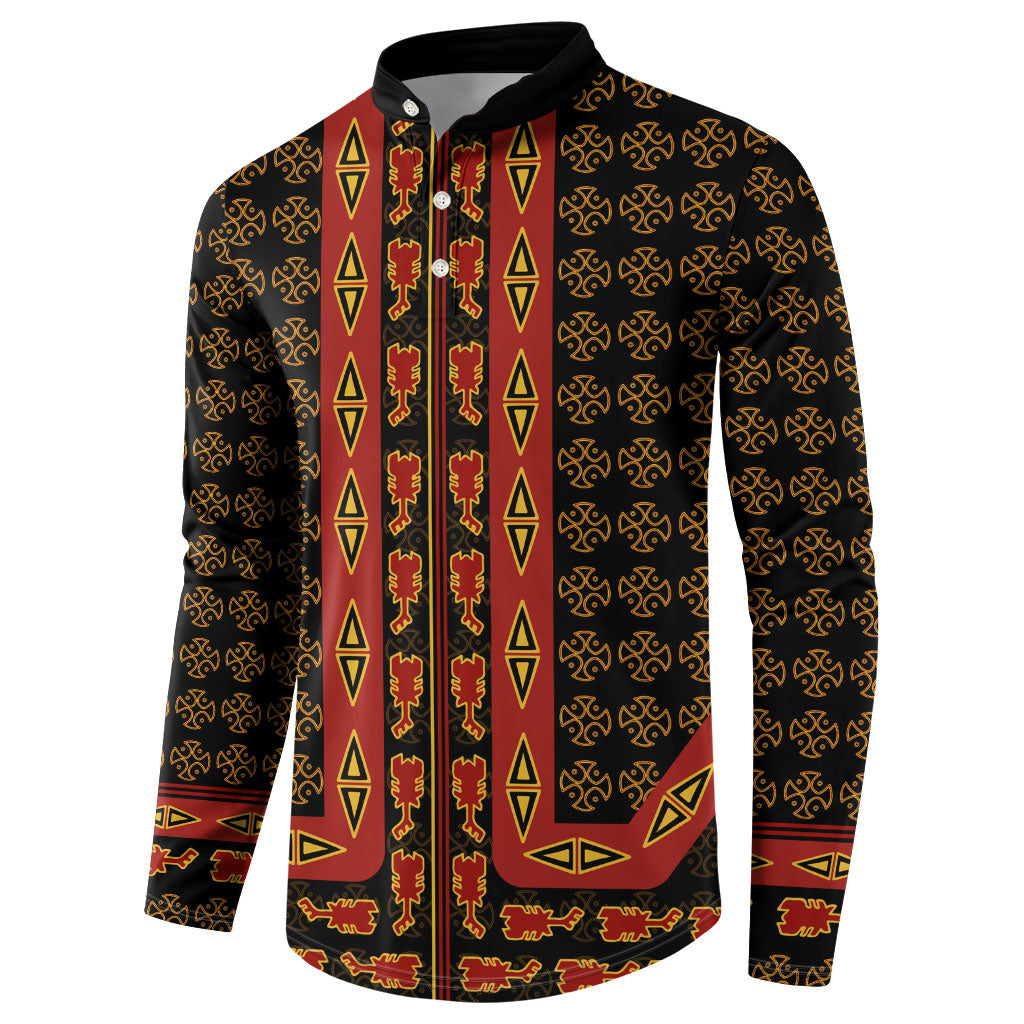 Cameroon Toghu Heritage Button Sweatshirt Traditional Bamenda Pattern In African