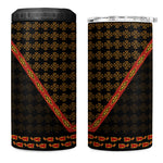 Cameroon Toghu Heritage 4 in 1 Can Cooler Tumbler Traditional Bamenda Pattern In African