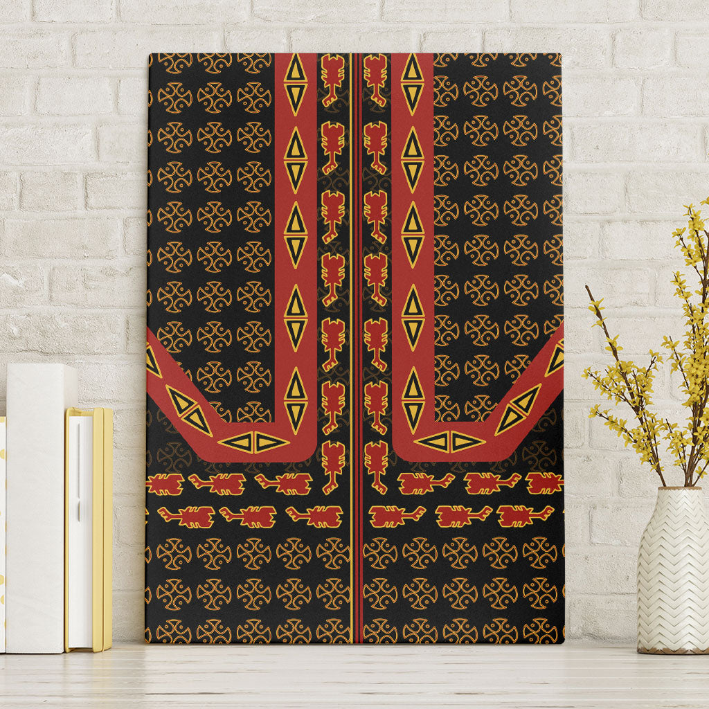 Cameroon Toghu Heritage Canvas Wall Art Traditional Bamenda Pattern In African