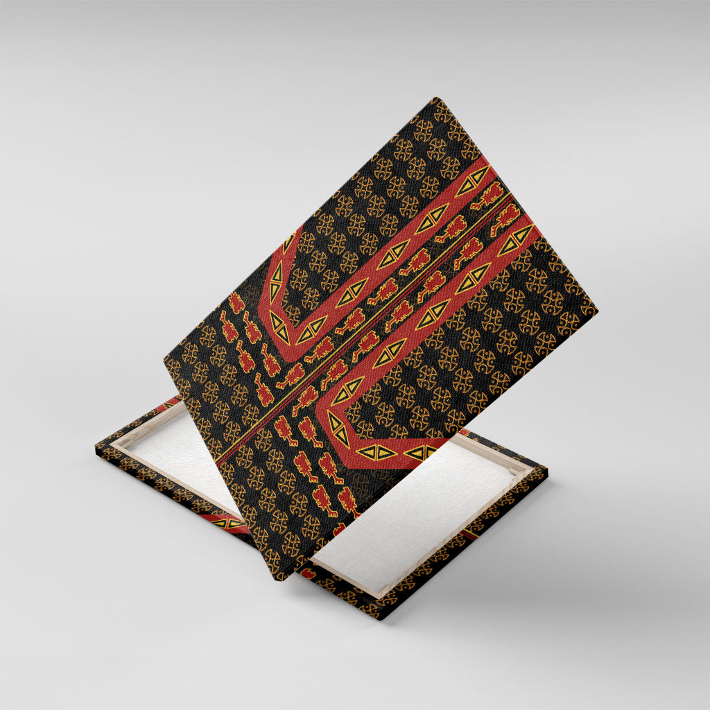 Cameroon Toghu Heritage Canvas Wall Art Traditional Bamenda Pattern In African