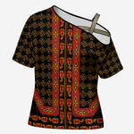 Cameroon Toghu Heritage Cross Shoulder Shirt Traditional Bamenda Pattern In African