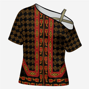 Cameroon Toghu Heritage Cross Shoulder Shirt Traditional Bamenda Pattern In African