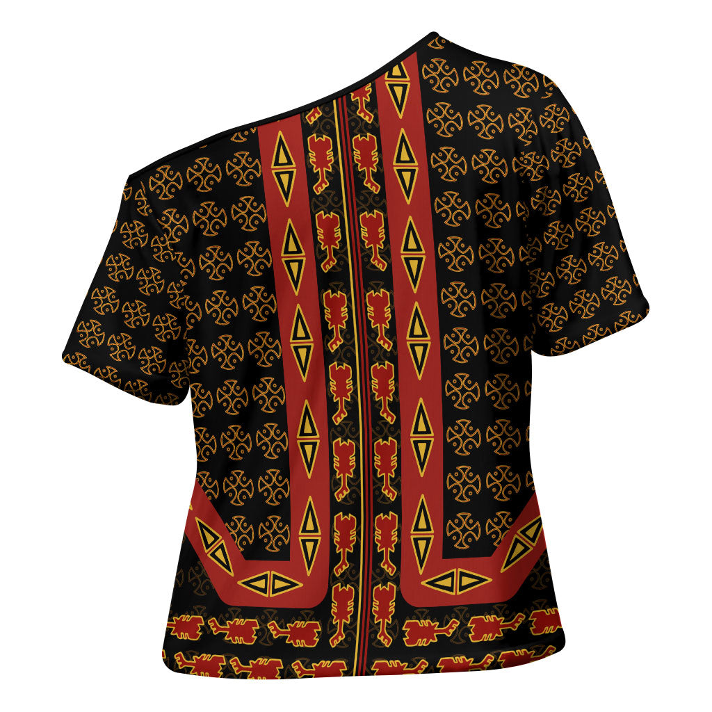 Cameroon Toghu Heritage Cross Shoulder Shirt Traditional Bamenda Pattern In African