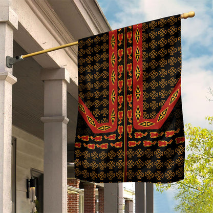 Cameroon Toghu Heritage Garden Flag Traditional Bamenda Pattern In African