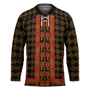 Cameroon Toghu Heritage Hockey Jersey Traditional Bamenda Pattern In African