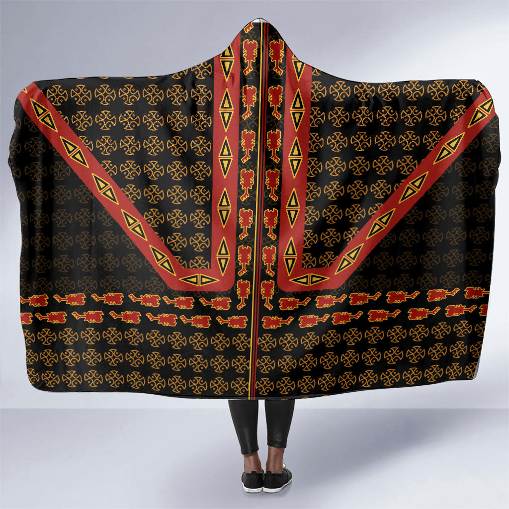 Cameroon Toghu Heritage Hooded Blanket Traditional Bamenda Pattern In African