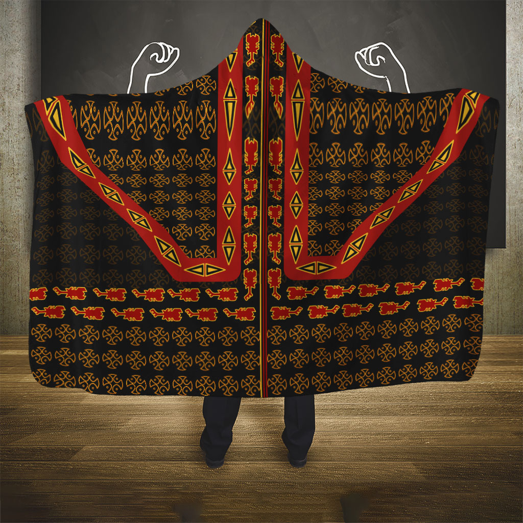 Cameroon Toghu Heritage Hooded Blanket Traditional Bamenda Pattern In African