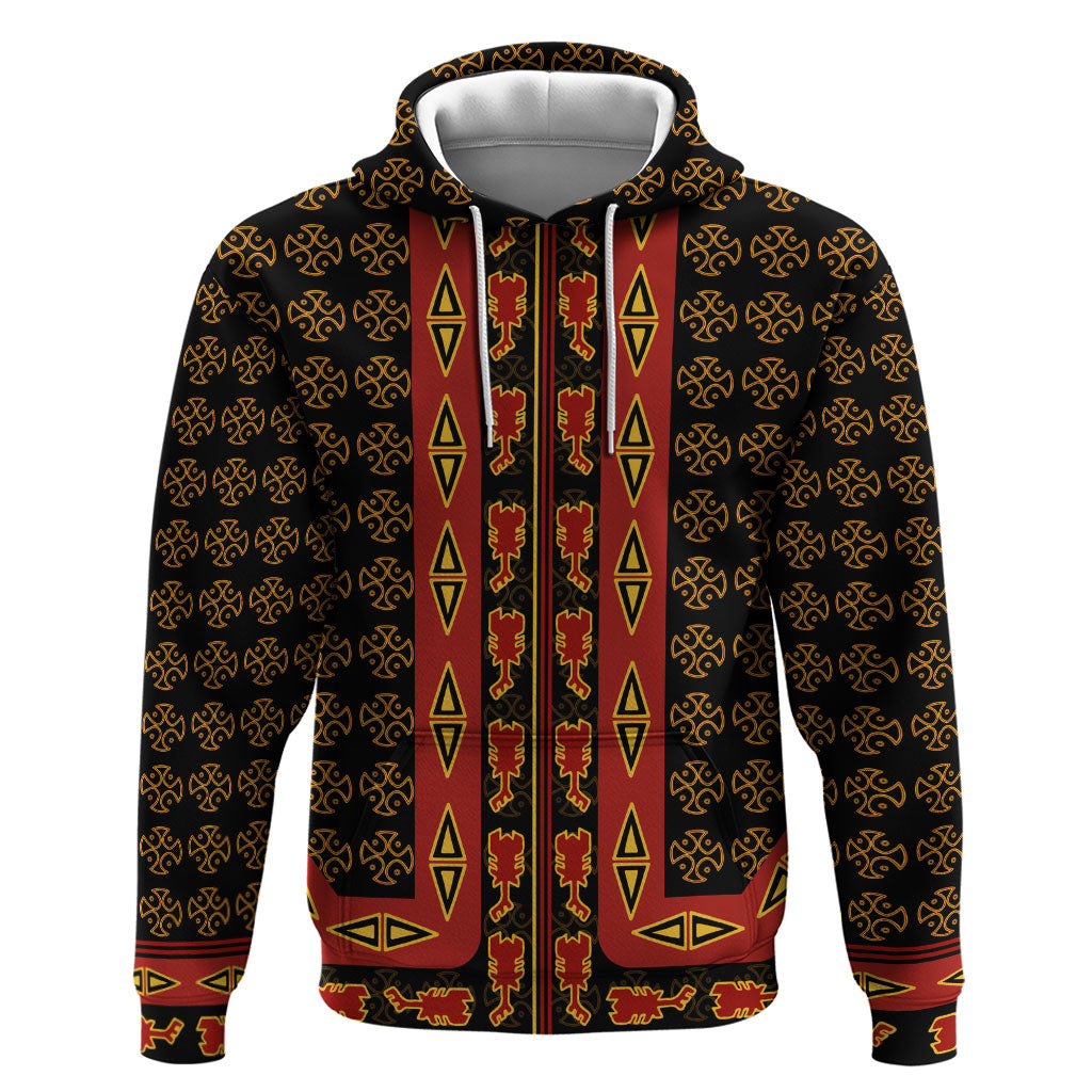 Cameroon Toghu Heritage Hoodie Traditional Bamenda Pattern In African